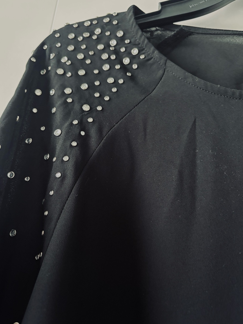 Ciminy Paris Embellished Rhinestone Blouse Size L. - Picture 5 of 9